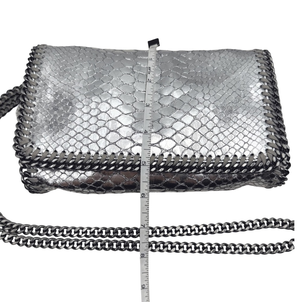 Stella Mccartney Silver Python Embossed Leather F… - image 8